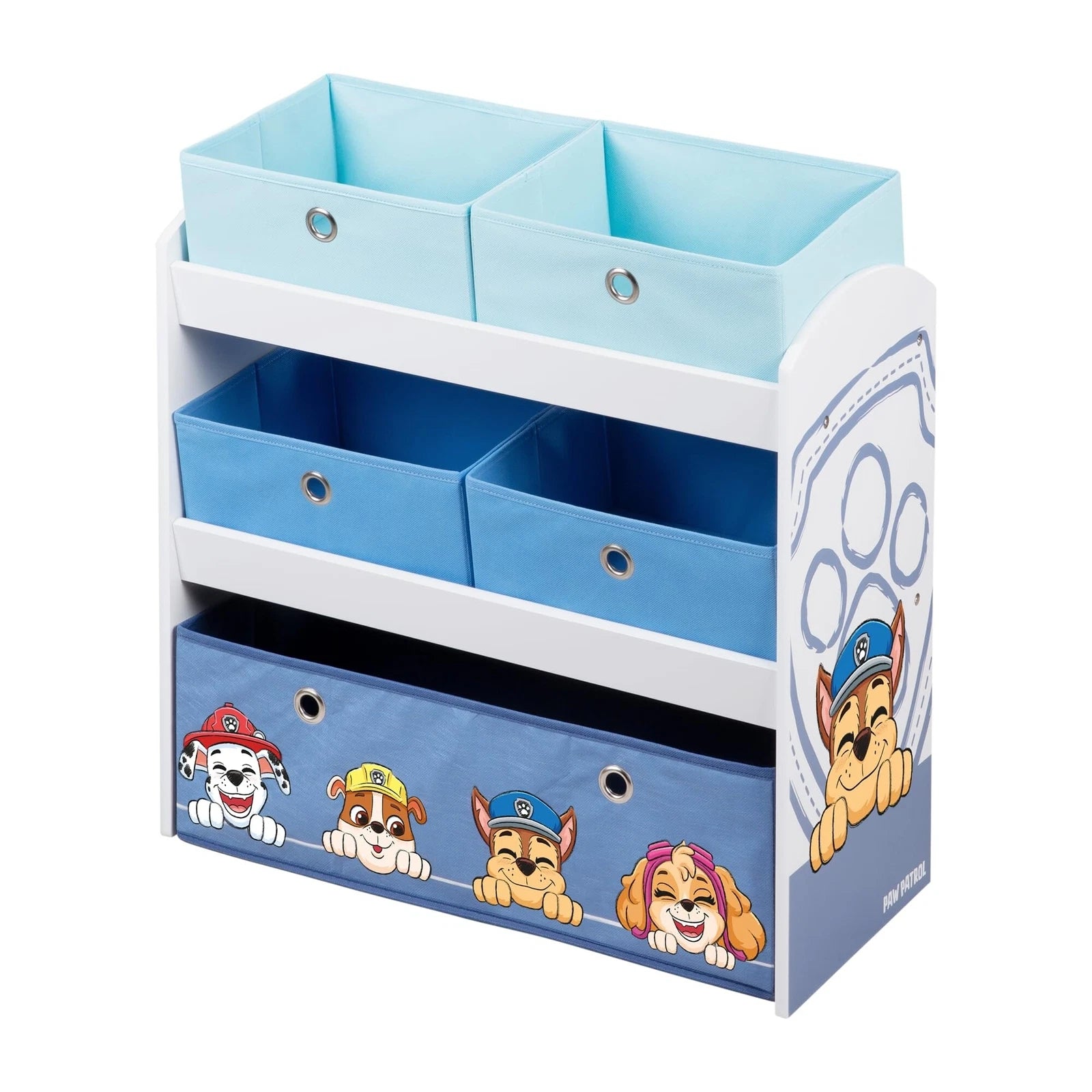 155 x "Roba Wooden Toy Shelf Paw Patrol 5 Boxes"