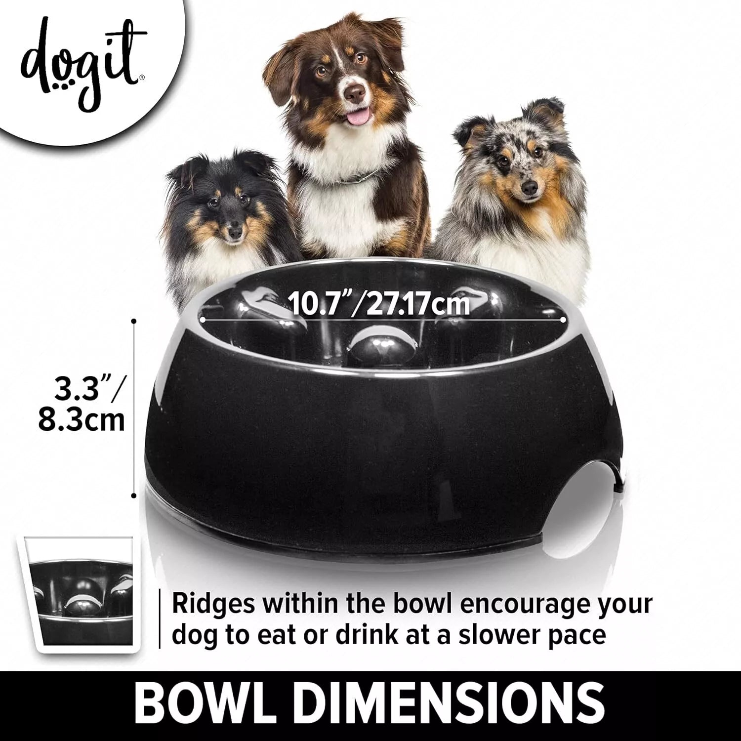 293 x "Dogit Dog Bowl Go-Slow 1200 ml"