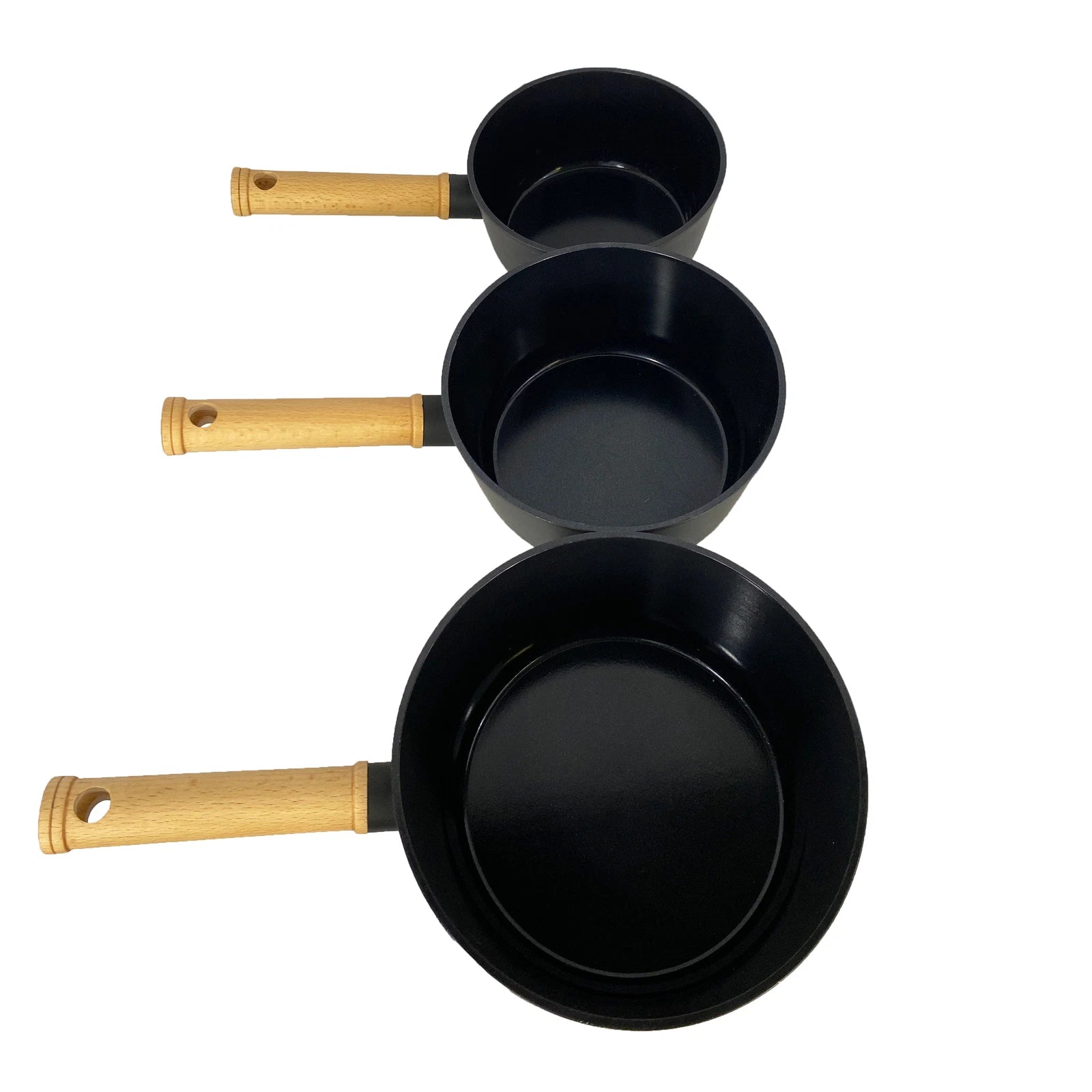 188 x "Russell Hobbs Aluminium Saucepan Set 3-piece 16 cm 18 cm 20 cm black"